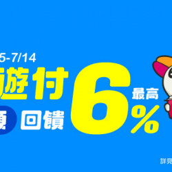 全國電子大破盤,悠遊付滿額最高回饋6% 全國電子大破盤,悠遊付滿額最高回饋6%