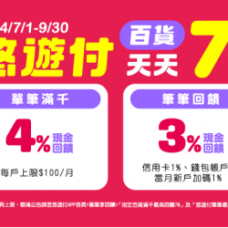 2024.7.01 - 9.30 │ 悠遊付支付回饋