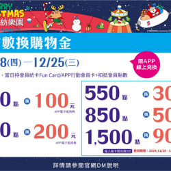 點數換購物金:兌換地點：APP線上