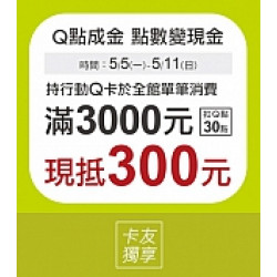 京站時尚廣場 - 女王節加碼｜Q點成金 點數變現金