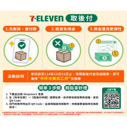 7-11 優惠活動 - 7-ELEVEN 「取後付」服務正式開跑