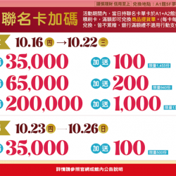 南紡購物中心 - 11周年慶聯名卡加碼禮:A1館 5F 夢想舞台贈獎處