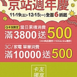京站時尚廣場 - 京站週年慶｜全館滿額贈 首五日加碼