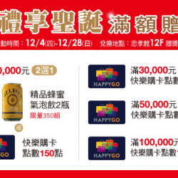 台北忠孝館-禮享聖誕滿額贈 2025/12/4 ~ 2025/12/28