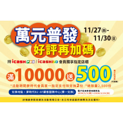 夢時代購物中心最新優惠 - 11/27-11/30普發萬元 好評再加碼