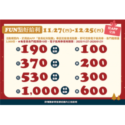 南紡購物中心 - 2025聖誕節＿FUN點好給利: