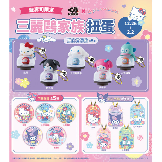 藏壽司優惠活動 - 三麗鷗家族扭蛋