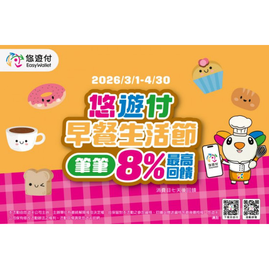 路易莎優惠活動 - 悠遊付早餐生活節