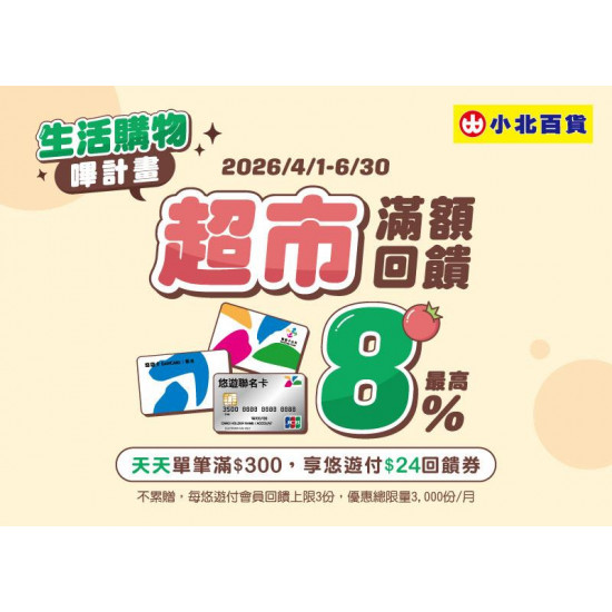 小北百貨最新優惠 - 小北刷悠遊，回饋樂悠悠