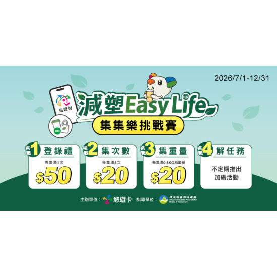 「減塑 Easy Life｜集集樂挑戰賽」