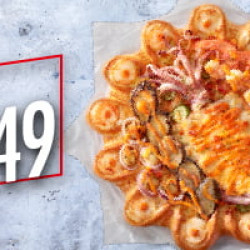 多人餐:單點魷你真好鮑魚干貝比薩