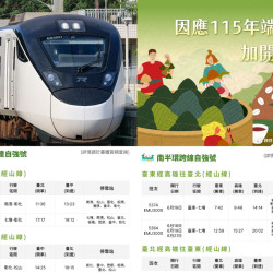【2026台鐵端午節訂票】開放時間/加開班次/時刻表一次看！