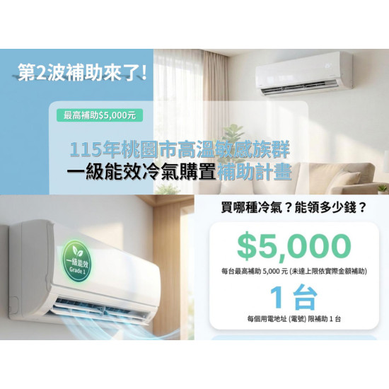 【2026桃園冷氣補助】5000元申請資格/補助金額/申請方式一次看！