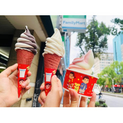【全家煉乳牛奶/草莓/比利時巧克力霜淇淋】門市查詢/優惠，不二家聯名登場！