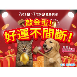 敲金蛋！好運不間斷！(7/1上線)