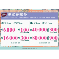 春享樂購金兌換地點A1館5F顧客服務中心