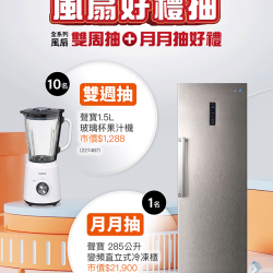 聲寶風扇好禮抽