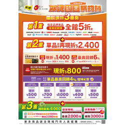 燦坤 - 冰洗團圓購物節 獨家現折3重奏