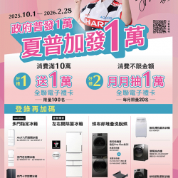 燦坤 - 政府發1萬SHARP加發1萬