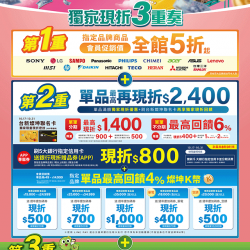 燦坤 - 一萬大吉週年慶 Part 2 獨家現折3重奏