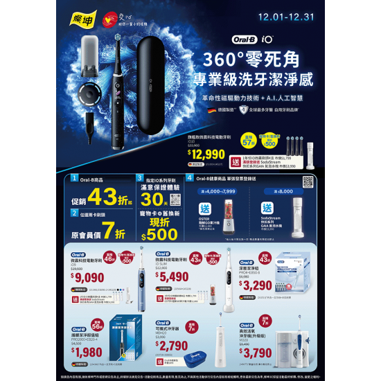 燦坤 - Oral-B 360°零死角 專業級洗牙潔淨感