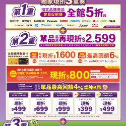 燦坤 - 璀燦春季購物節 獨家現折3重奏