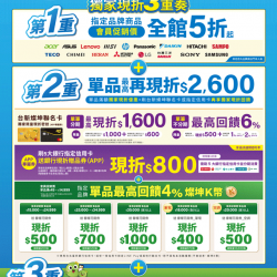 燦坤 - 春日同樂會 獨家現折3重奏