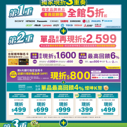 燦坤 - 自己的家最好 獨家現折3重奏