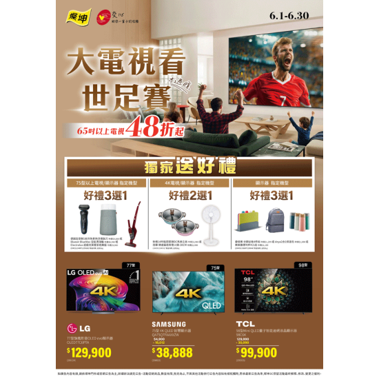 燦坤 - 大電視看世足賽才過癮