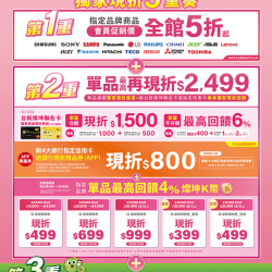 燦坤 - 苦盡甘來獨家現折3重奏